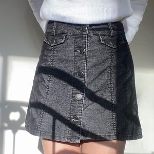 BDG Black Courdoury Mini Skirt